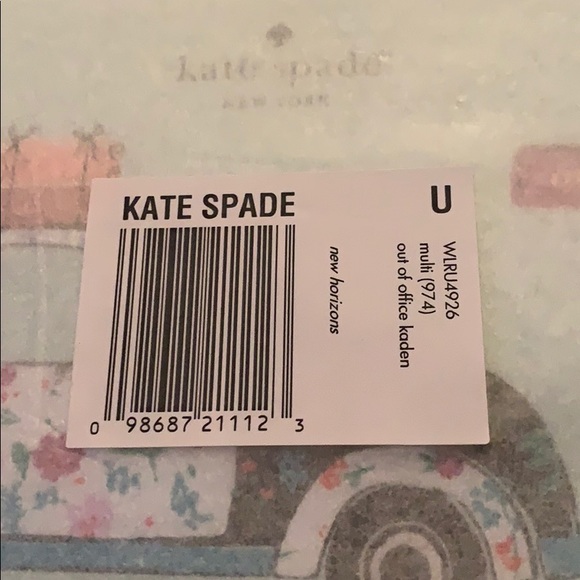 Kate Spade Graphic New Horizons Out Of Office Kaden Aqua Wallet. - Picture 7 of 8